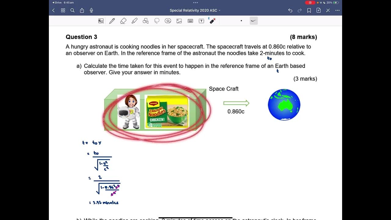 Physics Year 12: Special Relativity Test