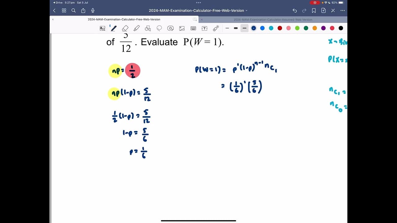 Mathematics Methods Year 12: Probability & Sampling WACE 2024