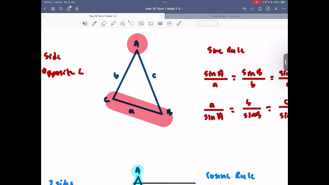 Mathematics Year 10: Non-Right-Angled Trigonometry